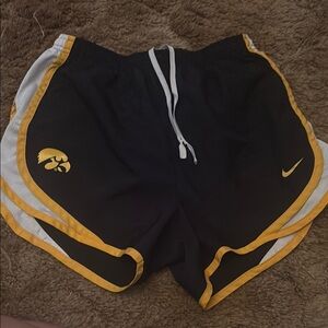 Nike Black and Yellow Athletic Shorts
